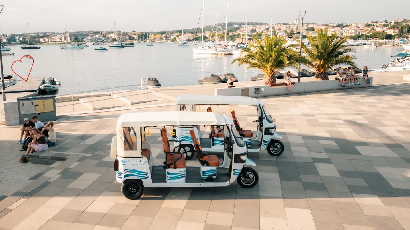 Complete Medulin Tour route showing old town and coastline highlights
